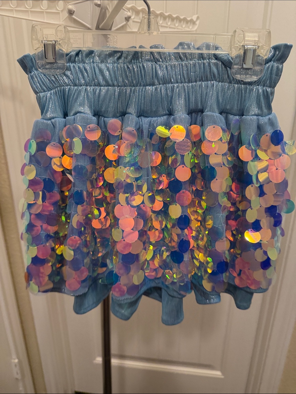 Lola and the Boys Paillette Metallic Skort